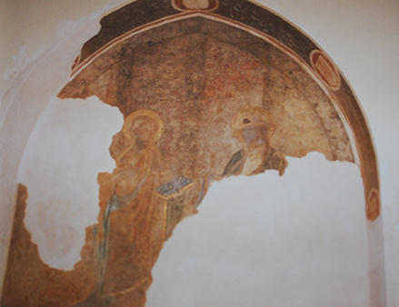 pintura mural de la iglesia de nuestra señora del aguila